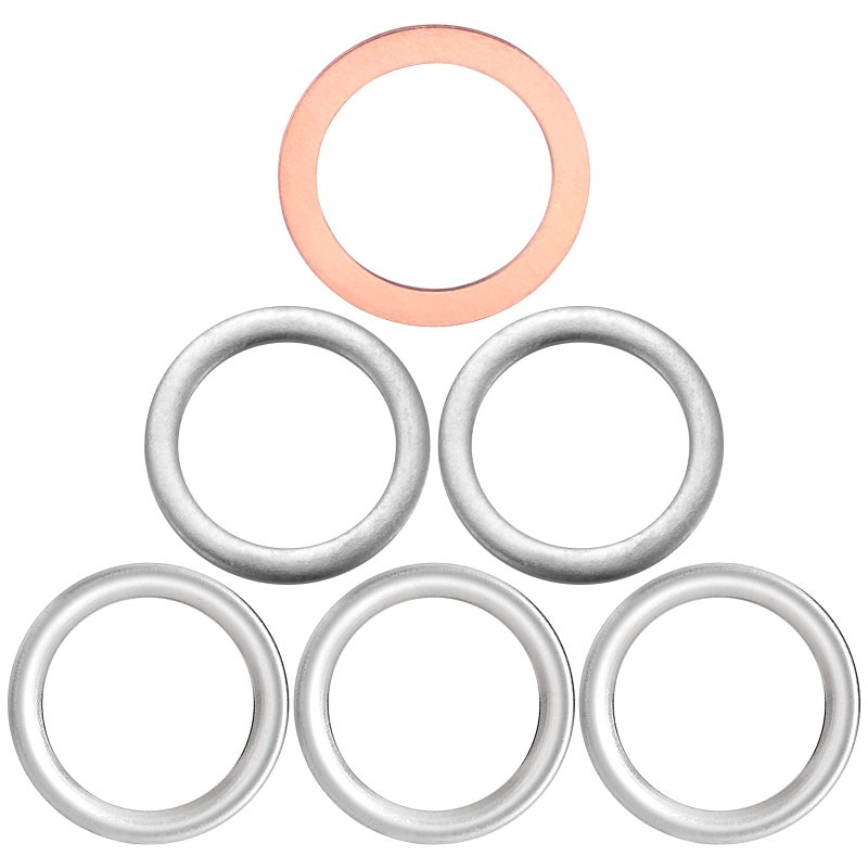 AOIT Differential and Transmission Drain Plug Crush Washers Gaskets Compatible with 4Runner T acoma T undra FJ Cruiser Land Cruiser, Replacement for The Part# 12157-10010 90430-24003 90430-18008 - Image 1